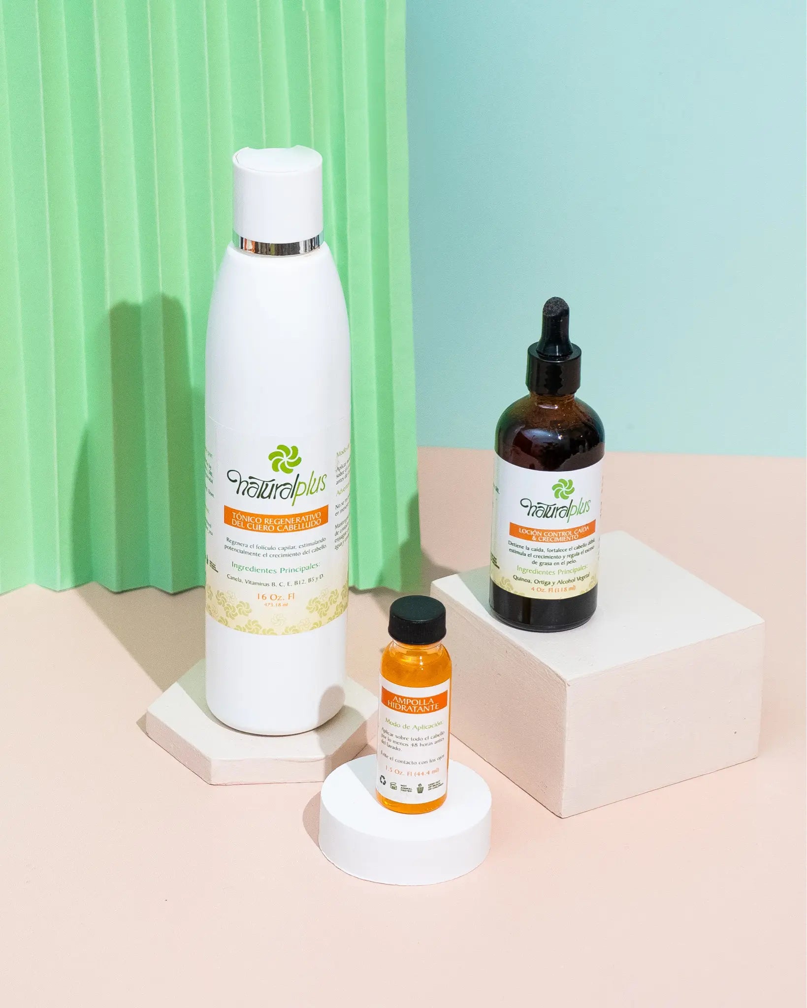 Natural Plus Hair Growth Product Growth Trio, Front Packet